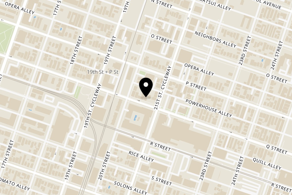 Map showing the location of Chita's Taquería on 2019 Q St in Sacramento